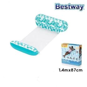 BESTWAY COLCHONETA HINCHABLE PARA PISCINA 140X87 CMS FLORES TURQUESAS