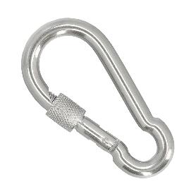 MOSQUETON BOMBERO INOXIDABLE CON SEGURO   60X6 USO DOMESTICO
