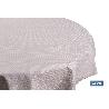 MANTEL REDONDO PÉTALOS ANTIMANCHAS RESINADO JACQUARD CONFECCIONADO 50 % ALGODÓN 50 % POLIÉSTER 1,80 M