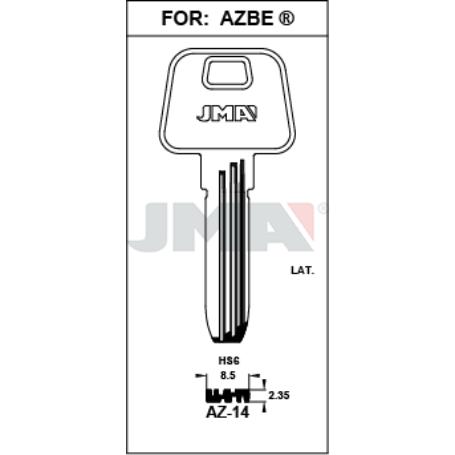 LLAVES JMA SEGURIDAD LATON MOD AZ-14