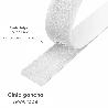 CINTA VELCRO GANCHO CON ADHESIVO BLANCO ROLLO 25 METROS