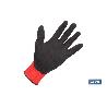 GUANTE IMPREGNADO SANDY COATED ROJO/NEGRO TALLA 7   CAJA 12 UNID.