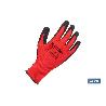 GUANTE IMPREGNADO SANDY COATED ROJO/NEGRO TALLA 7   CAJA 12 UNID.