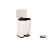 CUBO DE BASURA BEIGE CON PEDAL Y CUBO INTERIOR 5 L 21 X 18,5 X 30 CM