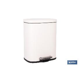 CUBO DE BASURA BEIGE CON PEDAL Y CUBO INTERIOR 20 L 34,2 X 29,3 X 44 CM