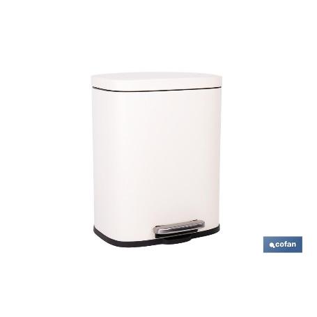 CUBO DE BASURA BEIGE CON PEDAL Y CUBO INTERIOR 20 L 34,2 X 29,3 X 44 CM