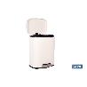 CUBO DE BASURA BEIGE CON PEDAL Y CUBO INTERIOR 20 L 34,2 X 29,3 X 44 CM