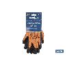 GUANTE NARANJA FLUOR CON REVESTIMIENTO LATEX TERMICO T-10 VENTA UNITARIA