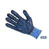 GUANTE IMPREGNADO CON PUNTOS AZULES DE NITRILO TALLA 8 VENTA UNITARIA