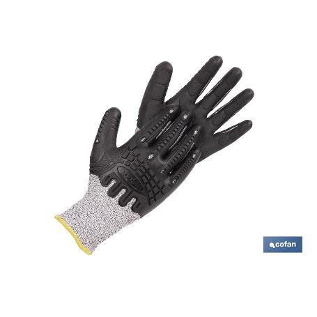 GUANTE PROTECTION 360 TPE ANTI IMPACTO Y ANTICORTE T-9   CAJA 12 UNID.