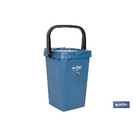 CONTENEDOR AZUL PARA PAPEL-CARTON 25L.