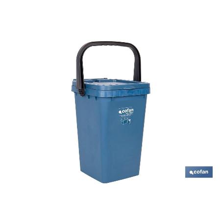 CONTENEDOR AZUL PARA PAPEL-CARTON 25L.