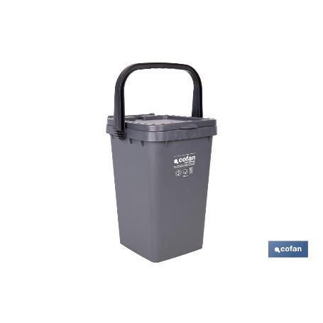 CONTENEDOR GRIS PARA RESTOS  25L.