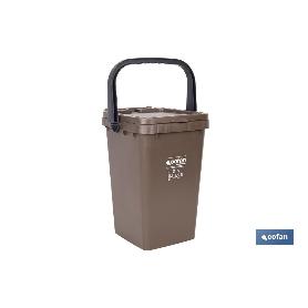 CONTENEDOR MARRON PARA RESIDUOS ORGANICOS  25L