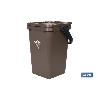 CONTENEDOR MARRON PARA RESIDUOS ORGANICOS  25L
