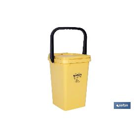 CONTENEDOR AMARILLO PARA PLASTICOS-LATAS, 25L.