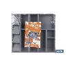 ORGANIZADOR PARA CAJÓN CON SEPARADORES DE COLOR GRIS 50 X 45 X 6,5 CM