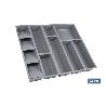 ORGANIZADOR PARA CAJÓN CON SEPARADORES DE COLOR GRIS 50 X 45 X 6,5 CM