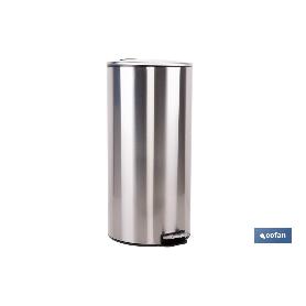 CUBO DE BASURA DE ACERO CON PEDAL Y CUBO INTERIOR 27 L 29,2 X 61,5 CM