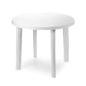 MESA RESINA TONDO BLANCA 90 CM