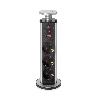 EMUCA MULTICONECTOR EXTRAÍBLE VERTIKAL, 3 ENCHUFES TIPO SCHUKO, 1 USB TIPO A, 2 USB TIPO C, PLÁSTICO Y ALUMINIO, GR