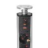 EMUCA MULTICONECTOR EXTRAÍBLE VERTIKAL, 3 ENCHUFES TIPO SCHUKO, 1 USB TIPO A, 2 USB TIPO C, PLÁSTICO Y ALUMINIO, GR