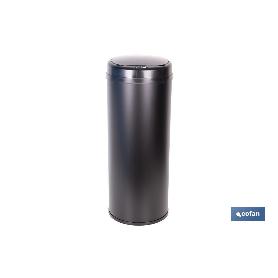CUBO DE BASURA  NEGRO CON SENSOR Y CUBO INTERIOR 50 L 30,5 X 78 CM