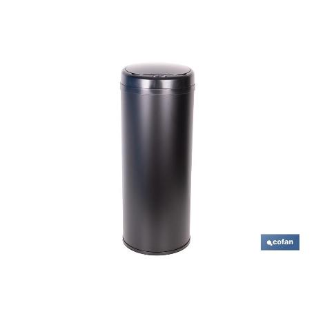 CUBO DE BASURA  NEGRO CON SENSOR Y CUBO INTERIOR 50 L 30,5 X 78 CM