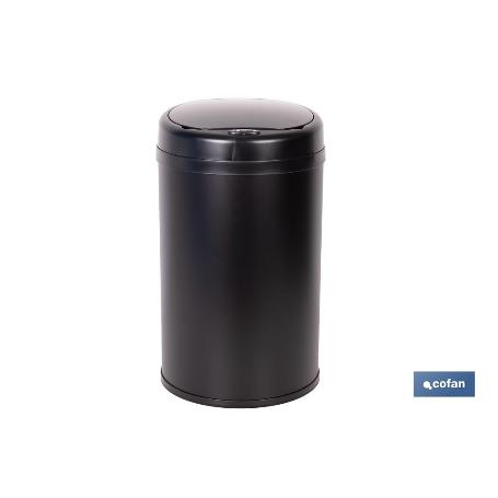 CUBO DE BASURA  NEGRO CON SENSOR Y CUBO INTERIOR 30 L 52 X 30,5 CM