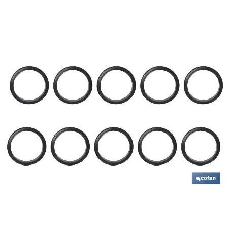 BOLSA DE 10 UNIDADES DE GOMAS CIERRE PARA VÁLVULA CLICK-CLACK Ø31-37 MM