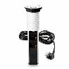 EMUCA MULTICONECTOR EXTRAÍBLE VERTIKAL, 3 ENCHUFES TIPO SCHUKO, 1 USB TIPO A, 2 USB TIPO C, PLÁSTICO Y ALUMINIO, PI