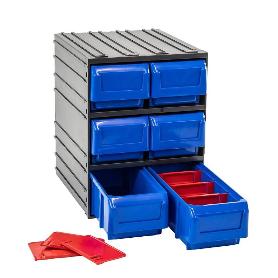 CONTENEDOR CAJÓN 300/6. PS. CAJONES BASCULANTES. SEPARADORES DESMONTABLES. 245 X 291 X 321 MM - TAYG