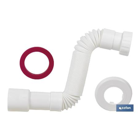 TUBO FLEXIBLE BLANCO 1 1/4 Ø32-40 MM 300-720 MM
