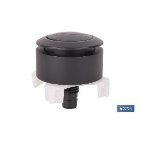 PULSADOR NEGRO DE DOBLE DESCARGA PARA DESCARGADOR MODELO EUME