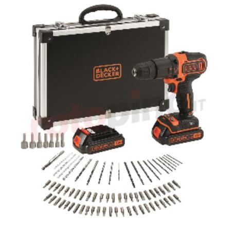 TALADRO B.DECKER 18V PERCUTOR .2 BAT 1.5+80 ACC