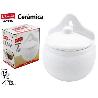 SALERO CERAMICA BLANCA PARA RINCONES CON TABLA 13X13X7 CMS DEMILIA