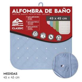 45X45 CMS ALFOMBRA GOMA BAÑO DUCHA COLOR AZUL