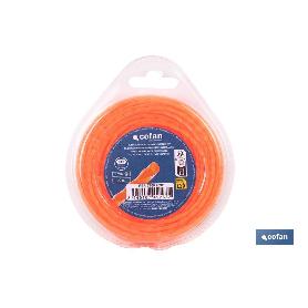 HILO HELICOIDAL DE NYLON PARA DESBROZADORA 20 M X 2 MM