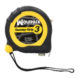 FLEXOMETRO GUMMY GRIP CON DOBLE FRENO LONGITUD 3 METROS ANCHO 16 MM. MAGNETICO.METRO MEDICIÓN, METRO MAGNETICO, HOG