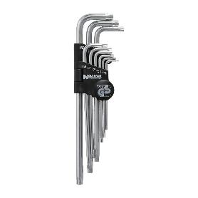JUEGO LLAVES TORX L 9 PIEZAS LARGO INVIOLABLE