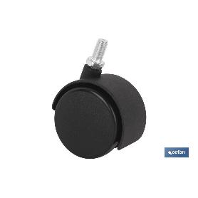 RUEDA PLASTIC Ø50MM TORNILLO 8X15 VENTA UNITARIA