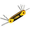 JUEGO LLAVES TORX PLEGABLE  8 PIEZAS INVIOLABLE, LLAVE TORX HEXAGONAL, LLAVE ESTRELLA, LLAVE ALLEN ESTRELLA