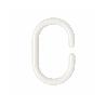 ANILLAS PARA CORTINAS DE DUCHA OVAL. ANILLA BAÑO OVAL 18 MM. BLANCA (BOLSA 100 UNIDADES)