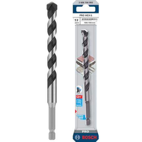 BROCA PRO HEX-5, 12X100X150 MM. PARA TALADROS/ATORNILLADORES DE IMPACTO
