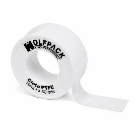 CINTA PTFE WOLFPACK 19 MM. X 50 M. GRUESO. (PAQUETE DE 5 ROLLOS)