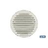 REJILLA DE VENTILACIÓN ALUMINIO-ABS BLANCO PARA EMPOTRAR A TUBO Ø12 CM   CAJA 5 UNID.