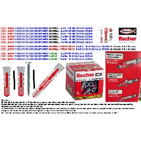 FISCHER TACOS DUOPOWER NORMAL+TIRAFONDO 6X30 CAJA 50 U  555106-535459
