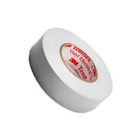 CINTA AISLANTE ELÉCTRICA. PVC. BLANCO. ANCHO 19MM. RETARDANTE DE LLAMA. LONGITUD 20M - 3M