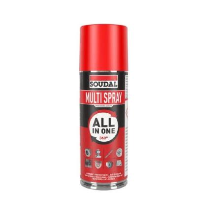 SPRAY MULTIFUNCIÓN SOUDAL MULTISPRAY - LUBRICANTE, ANTICORROSIVO Y DESBLOQUEANTE EN AEROSOL 400 ML