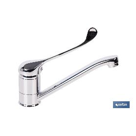 GRIFO DE COCINA MONOMANDO CON MANETA HIGIÉNICA